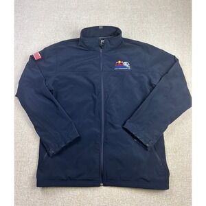 Outer Boundary Red Bull Crashed Ice 2010 Softshell Jacket Mens XL Navy Blue Zip